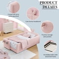 thumbnail image 6 of Deiokin Twin Size Bunny Ear Platform Bed Frame, Upholstered Boucle Fabric Bed Frame with Safety Rail & Storage Pocket, 6 of 10