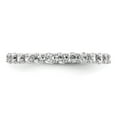 thumbnail image 3 of 14k White Gold Polished Size 6.5 Shared Prong 1 carat Diamond Complete Eternity Band, 3 of 5