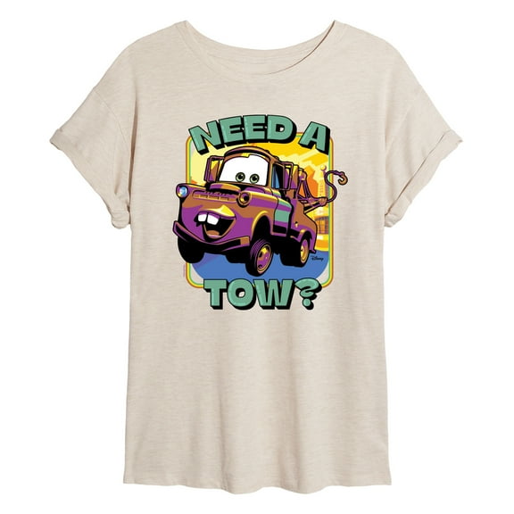 Disney Cars - Mater Need A Tow - Women's Oversized T-Shirt