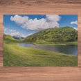 thumbnail image 5 of Ambesonne Lake Jigsaw Puzzle Durable Cardboard, Mountains Woodland Print Art, 1000 pcs, Olive Green and Azure Blue, 5 of 5