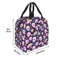 thumbnail image 2 of Yiaed Skull colorful mushroom rainbow Print Insulated Lunch Bag Reusable Cute Tote Lunch Box, Leakproof Cooler Lunch Bags for Work Office Travel School Picnic, 2 of 5