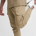 thumbnail image 3 of SWSMCLT Men's Athletic Jogging Harem Hiking Sweatpants Waterproof Pants Drawstring Jogger Casual Pants Khaki XX-Large, 3 of 4