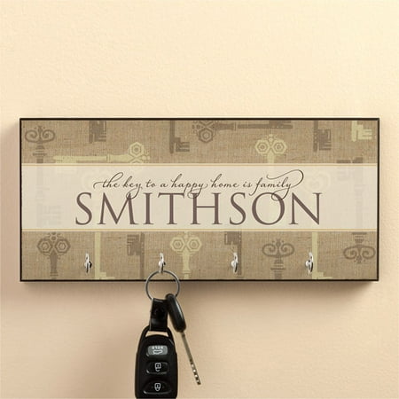 Personalized Key To A Happy Home Key Hanger