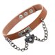 thumbnail image 5 of Minnieouse Punk PU cuero gargantilla cadena colgante corazón collares mujeres niñas gargantilla señora regalo joyería Ropa, zapatos y accesorios Miscelánea Café ligero Minnieouse PS11278-10, 5 of 6