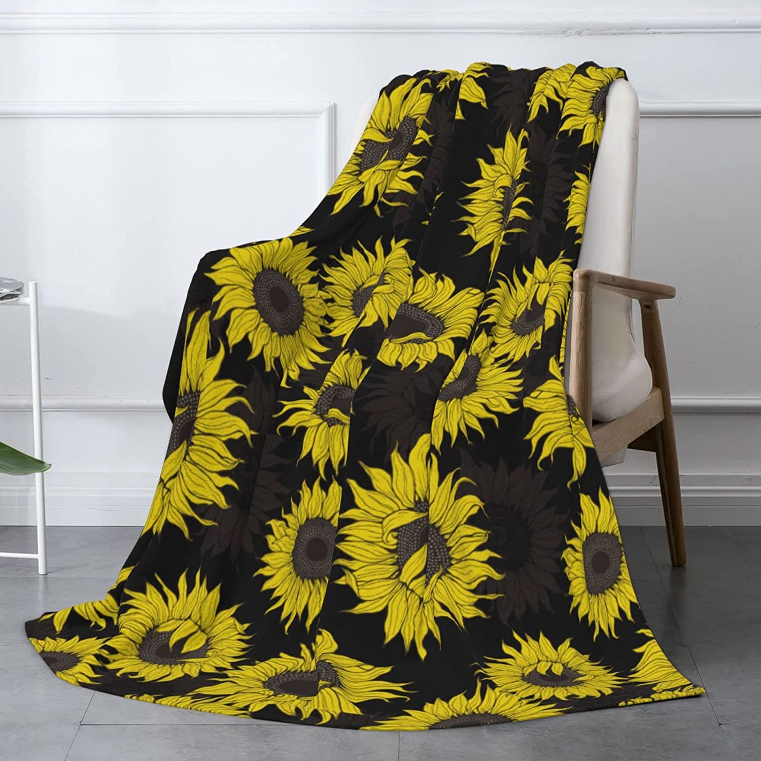Sunflower Blanket Throw Sunflower Blankets for Women Gifts Soft Flannel Throw Blanket for Sofa