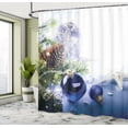thumbnail image 4 of Ambesonne Christmas Shower Curtain, Blue Toned Ornamental, 69"Wx70"L, Multicolor, 4 of 4