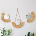 thumbnail image 1 of kurtrusly Handmade Moroccan Round Mirror Authentic Decor Hangs Mirror with macrame fringe round No mirror, 1 of 9