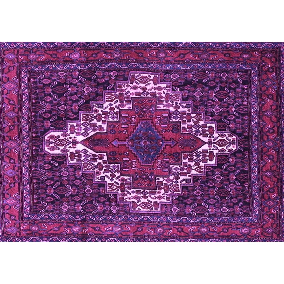 Ahgly Company Indoor Rectangle Persian Purple Traditional Area Rugs, 2' x 4'
