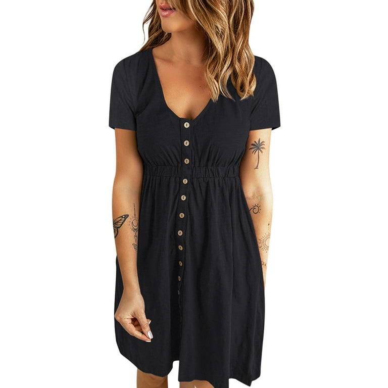 Casual summer dresses with pockets clearance