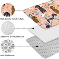 thumbnail image 5 of Dachshund and Flower Bathroom Rugs Sets 3 Piece,Toilet Cover Set,Absorbent Non Slip Bathroom Mats Sets with U-Shaped Contour Rug Toilet Rug Set, 5 of 5