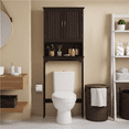 thumbnail image 3 of Alden Design Wooden over the Toilet Bathroom Storage 3-Shelf, Espresso, 25"Lx9"Wx66''H, 3 of 10