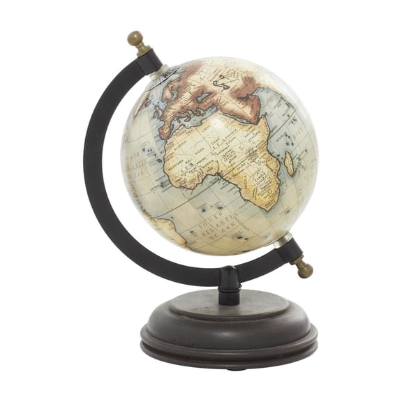 DecMode 6" Cream World Map Globe