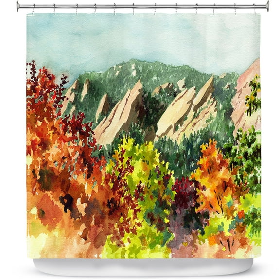 Shower Curtains 70" x 93" from DiaNoche Designs by Anne Gifford - Fall Flatirons Boulder