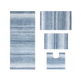thumbnail image 2 of Home Weavers Gradation Rug Collection 100% Cotton Non-Slip Bathroom Rug Set Machine Washable Bathroom Rug, Bath Rug, U Shaped Contour, Runner, Blue Color 4 Piece Bath Rug set, 2 of 7