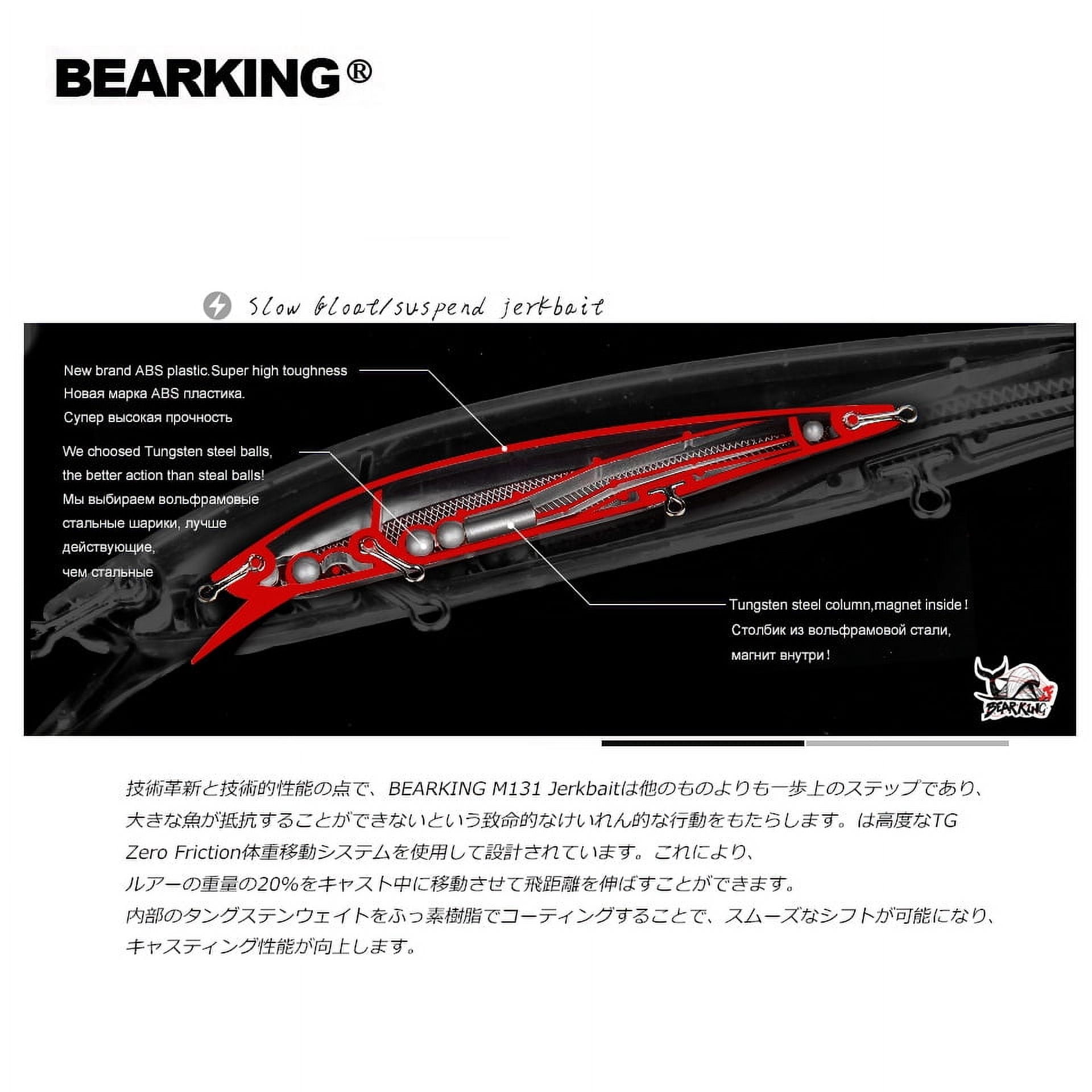 3PCS/Set BEARKING 130mm 22g SP Hot Fishing Lures, Assorted Colors, Minnow Crank Tungsten Weight System Wobbler Model Crank Bait