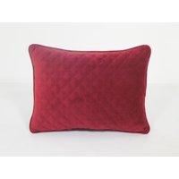Better Home & Gardens Quilted Velvet Oblong Pillow, 14"x 20", Red