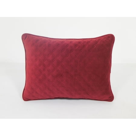 - Better Homes & Gardens Quilted Velvet Oblong Toss Pillow Red
