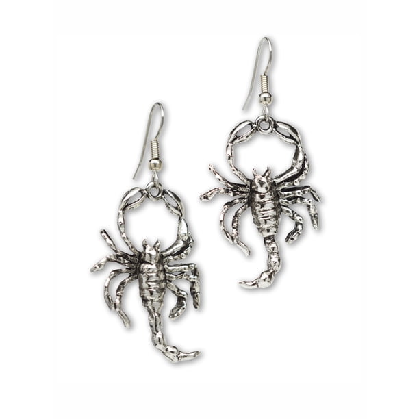 •SCORPION TEARDROP• mixed metal dangle earrings