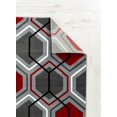 thumbnail image 4 of Summit Collection - Geometric Honeycomb Red Grey Red Area Rug, 4 of 4