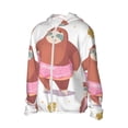 thumbnail image 2 of Kll Sloth With Donuts1 Print Men'S Women’s Upf 50+ Sun Protection Outdoor Hoodie Jacket Long Sleeve Fishing Hiking Performance Shirt- Small, 2 of 8