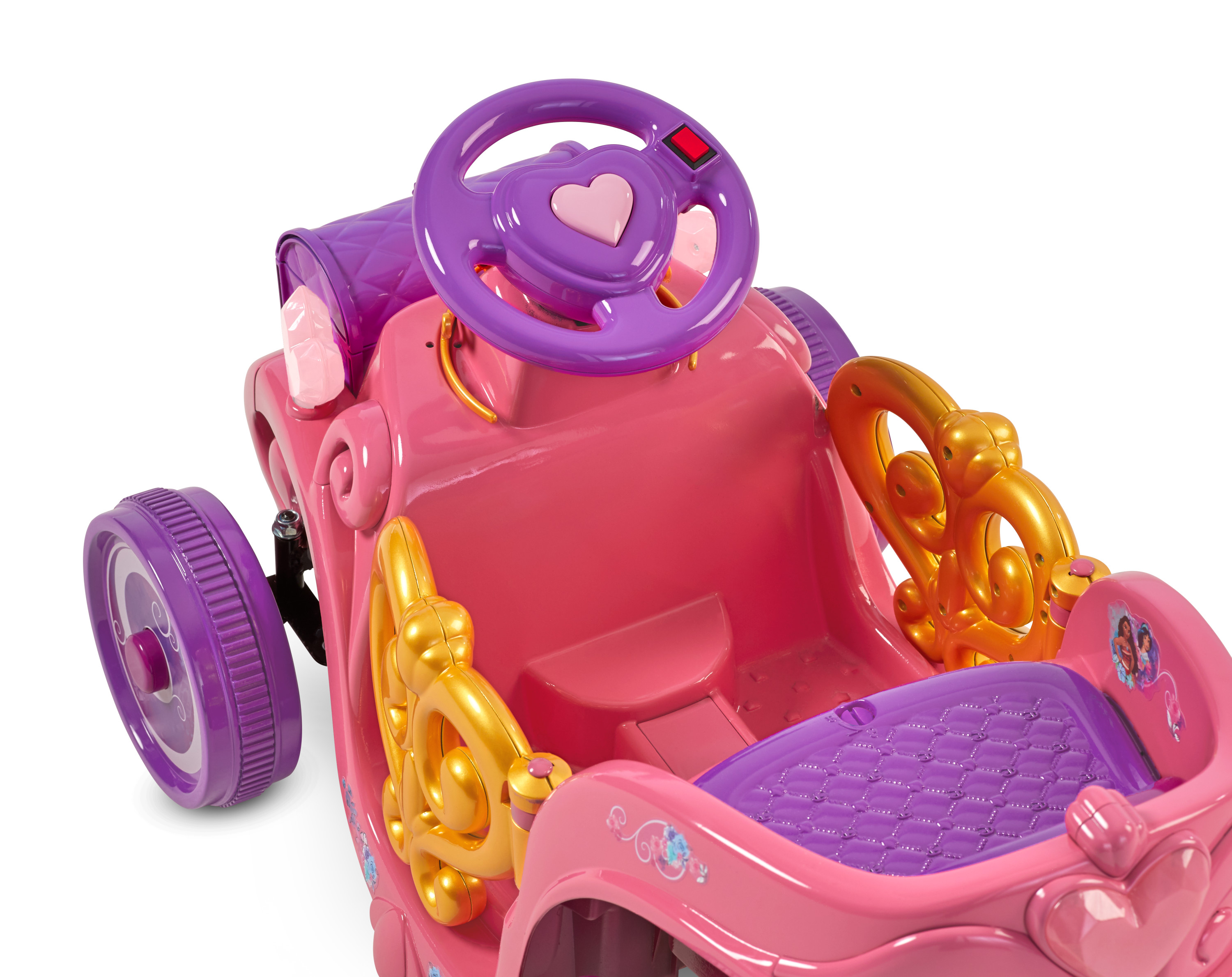 Disney Princess Enchanted Adventure Carriage Quad, 6-Volt Ride-On Toy by Kid Trax, ages 18-30 months, pink - image 4 of 8