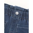 thumbnail image 3 of Baby Girl Cat Scratch Dual Pocket Paperbag Waist Tapered Jeans, 3 of 4
