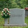 thumbnail image 4 of Sympathy Silks Artificial Cemetery Flowers Pink and Cream Roses for a Vase, 4 of 8