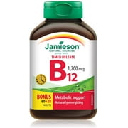 Jamieson Vitamin B12 (Cobalamin) 1200mcg, Timed Release, 80 tablets