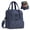 Dark Blue, variant on Insulated Lunch Box & Lunch Bag for Women Men, Water Resistant Reusable Double Deck Large Cooler Bag for Work Travel Outdoor, 12L,White
