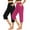 Hot Pink, variant on ZZwxWA 2PCS Solid Elastic Waist Pocket Cropped Pants Casual Stretchy Stylish Pants for Spring Summer Women's Clothing Holiday Saving