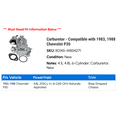 thumbnail image 2 of Carburetor - Compatible with 1983, 1988 Chevy P30, 2 of 3