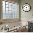 thumbnail image 6 of 12 Inch Retro Wall Clock,Indoor and Outdoor,Quartz,Analog,Waterproof,Thermometer,Gold, 6 of 7