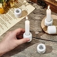 thumbnail image 4 of 5Pcs White Porcelain Candle Holder Mini Ritual Candles Holder Cup Candlestick Column for Casting Chimes Rituals Candle Lighting Interior Decoration, 4 of 7