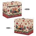 thumbnail image 3 of HELLHERO Christmas Roosters Santa Hats Sewing Machine Cover with Handle Foldable Dust Covers for Mom Wife Gifts, 3 of 9