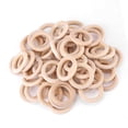 thumbnail image 2 of 50 piezas de anillos redondos de madera natural sin terminar para manualidades de madera, 2 of 14