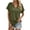 Army Green, variant on Women Fashion Solid Loose Small V Neck T Shirt Casual Summer Basic Tee Top Daily Wear Soft Blend Street Style