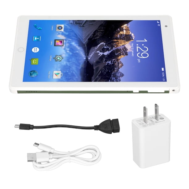 Tablet de 8 pulgadas 4 GB de RAM 64 GB de ROM Soporte máximo para tarjeta TF de 128 G Tableta de llamadas IPS de 1920 x 1200 para Android 10.0 Enchufe verde de EE. UU. de 100 a 240 V