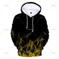 thumbnail image 3 of Sudadera con capucha con estampado 3D de llamas multicolores para hombre y mujer, sudadera con capucha de manga larga, ropa deportiva para exteriores, sudaderas de gran tamaño, 3 of 5