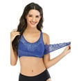 thumbnail image 6 of Sexy Womens Lace Padded Bra Sport Crop Top Lingerie Cotton Push up Seamless Activewear Tank Tops Bra, 6 of 6
