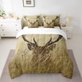 thumbnail image 2 of YST Antler 7 Pcs Comforter Set Twin, Whitetail Deer Sheet Set Bed In A Bag, Stag Countryside Rural Hunting Theme Comforter Set, 2 of 5