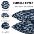 thumbnail image 4 of Waterproof Throw Pillow Covers Set of 2, 24x24 Inch Navy Blue Coastal Decorative Pillowcases Outdoor Pillow Slip Cushion Covers Set for Couch Tent Summer Beach Shell Conch, 4 of 7