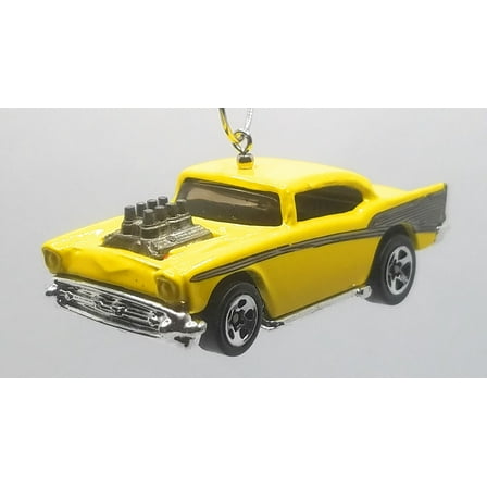 Christmas Ornament for 1957 Chevy Yellow/Black Stripes