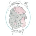 thumbnail image 2 of Junior's Dumbo Always Be Yourself Graphic Tee White Small, 2 of 3