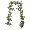 thumbnail image 4 of Decoración de vid de fruta de limón con hoja de rosa de eucalipto para el hogar (195 cm), 4 of 5