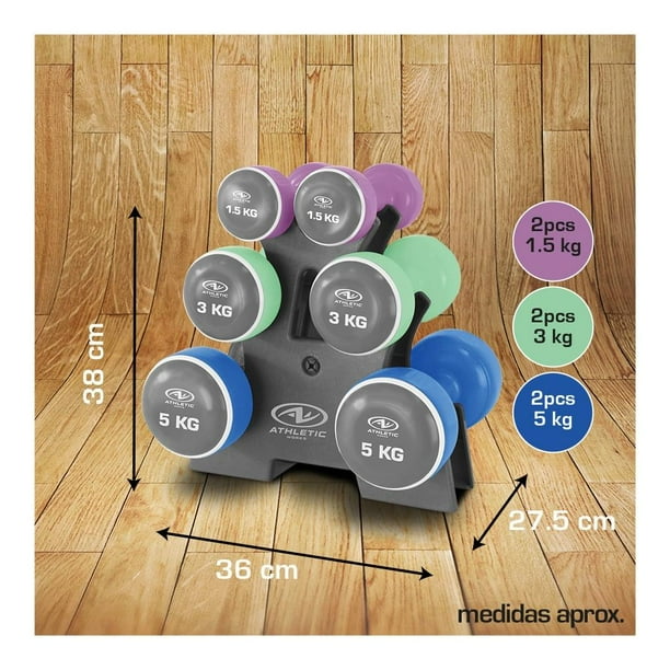 Set de Mancuernas Athletic Works WMW-108T-19KG Walmart en línea