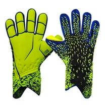 Huanledash 1 Pair Soccer Goalie Gloves Wear-resistant Impact Resistant Non-slip Texture Breathable Strong Grip Football Goalkeeper Gloves Goalie Gloves Sports Supplies