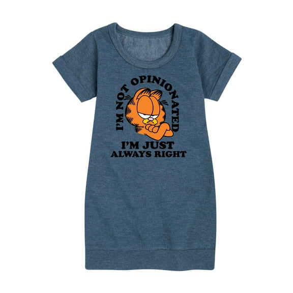 Garfield - Always Right - Toddler & Youth Girls Fleece Dress
