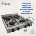 thumbnail image 2 of FRAGA Parrilla de Mesa, FRAGA P705i, 4 Quemadores, Cubierta Acero Inoxidable, Encendido Manual, Gas L.P.,Hecho en México., 2 of 4