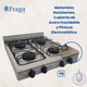 thumbnail image 2 of FRAGA Parrilla de Mesa, FRAGA P705i, 4 Quemadores, Cubierta Acero Inoxidable, Encendido Manual, Gas L.P.,Hecho en México., 2 of 4