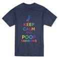 thumbnail image 1 of Keep Calm and Poop Rainbows Men's Navy Heather T-shirt, 1 of 1